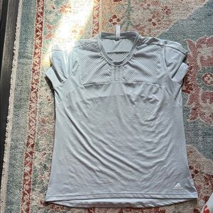 Adidas Women's Powder Blue Mesh Panel Top